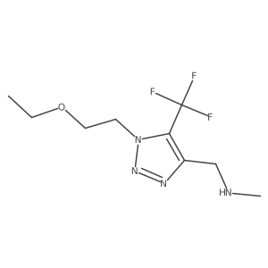 {[1-(2-ethoxyethyl)-5-(trifluoromethyl)-1H-1,2,3-triazol-4-yl]methyl}(methyl)amine结构式