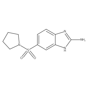 5-(pyrrolidine-1-sulfonyl)-1H-1,3-benzodiazol-2-amine结构式