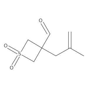 3-(2-Methylprop-2-en-1-yl)-1,1-dioxo-1lambda6-thietane-3-carbaldehyde Structure