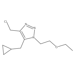 4-(chloromethyl)-5-(cyclopropylmethyl)-1-(2-ethoxyethyl)-1H-1,2,3-triazole结构式