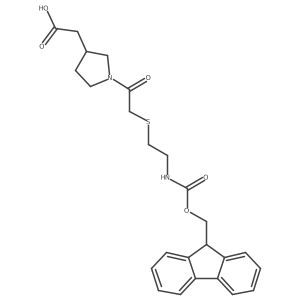 2-[1-(2-{[2-({[(9H-fluoren-9-yl)methoxy]carbonyl}amino)ethyl]sulfanyl}acetyl)pyrrolidin-3-yl]acetic acid Structure