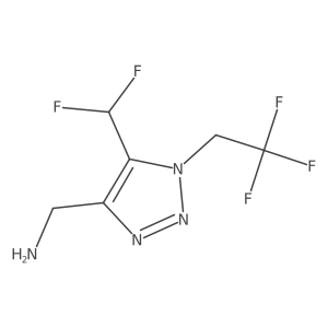 [5-(difluoromethyl)-1-(2,2,2-trifluoroethyl)-1H-1,2,3-triazol-4-yl]methanamine结构式