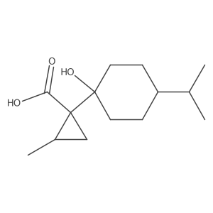 1-[1-Hydroxy-4-(propan-2-yl)cyclohexyl]-2-methylcyclopropane-1-carboxylic acid Structure