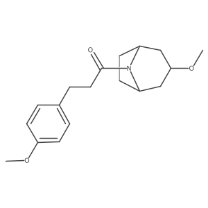 1-((1R,5S)-3-methoxy-8-azabicyclo[3.2.1]octan-8-yl)-3-(4-methoxyphenyl)propan-1-one Structure
