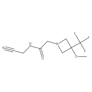 N-(Cyanomethyl)-2-[3-methoxy-3-(trifluoromethyl)azetidin-1-yl]acetamide结构式