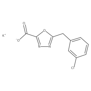 Potassium 5-(3-chlorobenzyl)-1,3,4-oxadiazole-2-carboxylate Structure