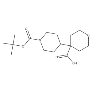 4-{1-[(Tert-butoxy)carbonyl]piperidin-4-yl}oxane-4-carboxylic acid Structure