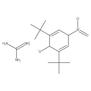 2,6-Di-tert-butyl-4-nitrocyclohexa-2,5-dien-1-ol; guanidine结构式