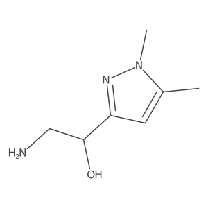 (1S)-2-amino-1-(1,5-dimethyl-1H-pyrazol-3-yl)ethan-1-ol结构式