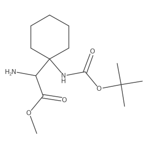 Methyl 2-amino-2-(1-{[(tert-butoxy)carbonyl]amino}cyclohexyl)acetate Structure