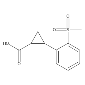 2-(2-Methanesulfonylphenyl)cyclopropane-1-carboxylic acid结构式