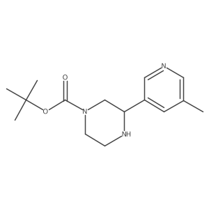 Tert-butyl 3-(5-methylpyridin-3-yl)piperazine-1-carboxylate结构式