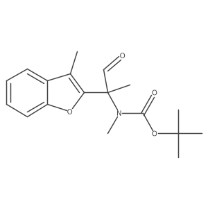 tert-butyl N-methyl-N-[2-(3-methyl-1-benzofuran-2-yl)-1-oxopropan-2-yl]carbamate结构式