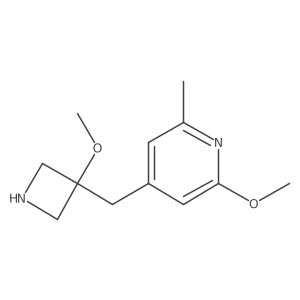 2-Methoxy-4-[(3-methoxyazetidin-3-yl)methyl]-6-methylpyridine Structure