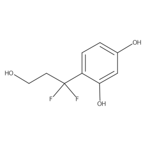 4-(1,1-Difluoro-3-hydroxypropyl)benzene-1,3-diol结构式