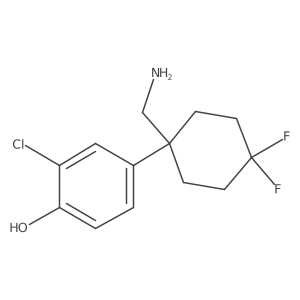 4-[1-(Aminomethyl)-4,4-difluorocyclohexyl]-2-chlorophenol结构式