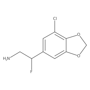 2-(7-Chloro-1,3-dioxaindan-5-yl)-2-fluoroethan-1-amine Structure