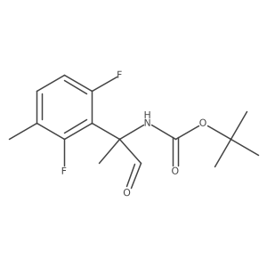 tert-butyl N-[2-(2,6-difluoro-3-methylphenyl)-1-oxopropan-2-yl]carbamate结构式