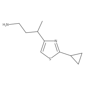 3-(2-Cyclopropyl-1,3-thiazol-4-yl)butan-1-amine结构式