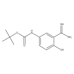 tert-butyl N-(3-carbamimidoyl-4-hydroxyphenyl)carbamate结构式