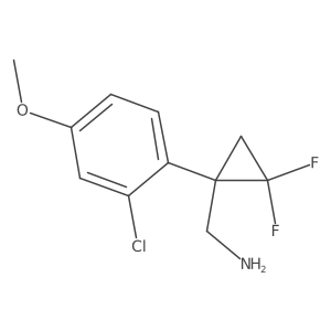 [1-(2-Chloro-4-methoxyphenyl)-2,2-difluorocyclopropyl]methanamine结构式