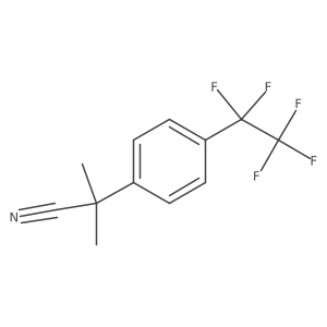 2-Methyl-2-[4-(pentafluoroethyl)phenyl]propanenitrile Structure