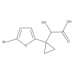 2-[1-(5-Bromofuran-2-yl)cyclopropyl]-2-hydroxyacetic acid Structure