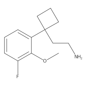 2-[1-(3-Fluoro-2-methoxyphenyl)cyclobutyl]ethan-1-amine Structure