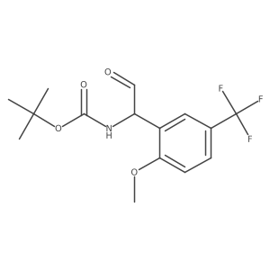 tert-butyl N-{1-[2-methoxy-5-(trifluoromethyl)phenyl]-2-oxoethyl}carbamate结构式