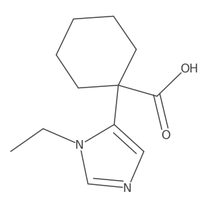 1-(1-ethyl-1H-imidazol-5-yl)cyclohexane-1-carboxylic acid结构式