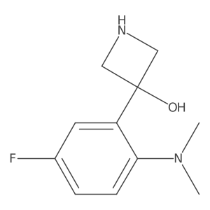 3-[2-(Dimethylamino)-5-fluorophenyl]azetidin-3-ol结构式