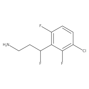 3-(3-Chloro-2,6-difluorophenyl)-3-fluoropropan-1-amine结构式
