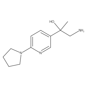 1-Amino-2-[6-(pyrrolidin-1-yl)pyridin-3-yl]propan-2-ol Structure