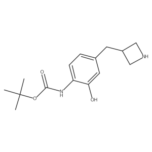 tert-butyl N-{4-[(azetidin-3-yl)methyl]-2-hydroxyphenyl}carbamate结构式