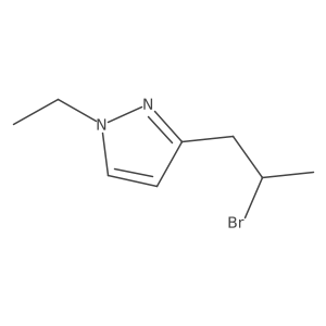 3-(2-bromopropyl)-1-ethyl-1H-pyrazole结构式