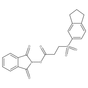 1,3-dioxo-2,3-dihydro-1H-isoindol-2-yl 3-(2,3-dihydro-1H-indene-5-sulfonyl)propanoate Structure