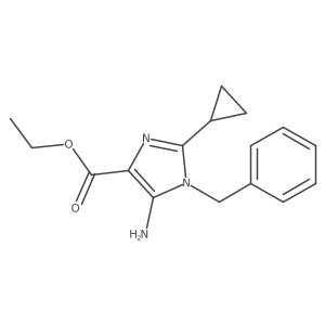 ethyl 5-amino-1-benzyl-2-cyclopropyl-1H-imidazole-4-carboxylate结构式