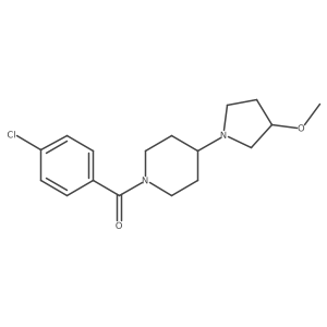 1-(4-Chlorobenzoyl)-4-(3-methoxypyrrolidin-1-yl)piperidine结构式
