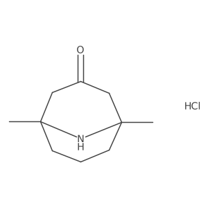 1,5-Dimethyl-9-azabicyclo[3.3.1]nonan-3-one;hydrochloride结构式