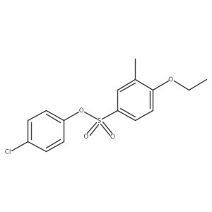 4-Chlorophenyl 4-ethoxy-3-methylbenzene-1-sulfonate结构式