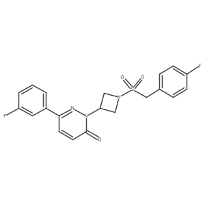 6-(3-Fluorophenyl)-2-{1-[(4-fluorophenyl)methanesulfonyl]azetidin-3-yl}-2,3-dihydropyridazin-3-one Structure