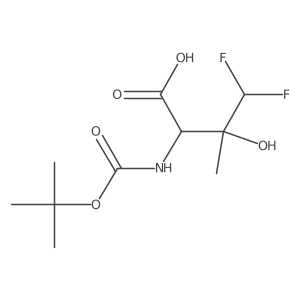 2-{[(Tert-butoxy)carbonyl]amino}-4,4-difluoro-3-hydroxy-3-methylbutanoic acid Structure