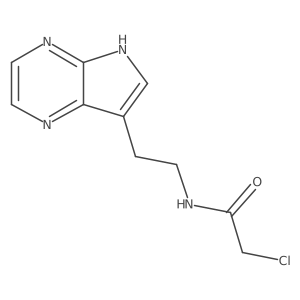 2-chloro-N-(2-{5H-pyrrolo[2,3-b]pyrazin-7-yl}ethyl)acetamide结构式