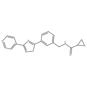 N-({3-[3-(pyridin-4-yl)-1,2,4-oxadiazol-5-yl]phenyl}methyl)oxirane-2-carboxamide结构式