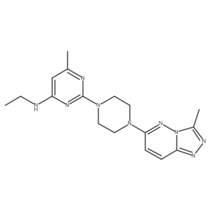 N-ethyl-6-methyl-2-(4-{3-methyl-[1,2,4]triazolo[4,3-b]pyridazin-6-yl}piperazin-1-yl)pyrimidin-4-amine结构式