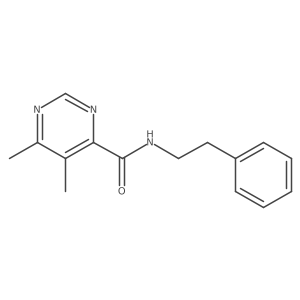 5,6-Dimethyl-N-(2-phenylethyl)pyrimidine-4-carboxamide Structure