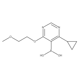 [4-Cyclopropyl-6-(2-methoxyethoxy)pyrimidin-5-yl]boronic acid Structure
