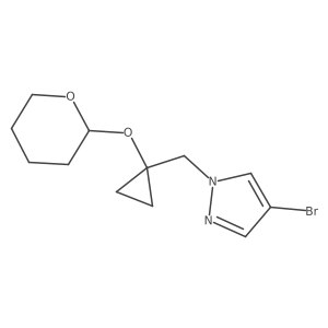 4-Bromo-1-[[1-[(tetrahydro-2H-pyran-2-yl)oxy]cyclopropyl]methyl]-1H-pyrazole结构式