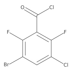 3-Bromo-5-chloro-2,6-difluorobenzoyl chloride结构式