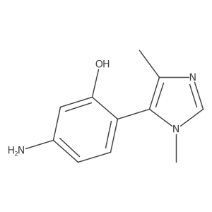 5-Amino-2-(1,4-dimethyl-1H-imidazol-5-yl)phenol Structure